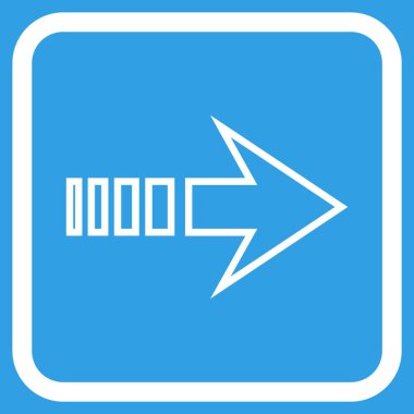 Doğru vektör simgesi bir çerçevede göndermek