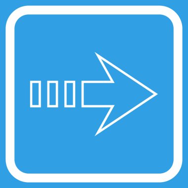 Doğru vektör simgesi bir çerçevede göndermek