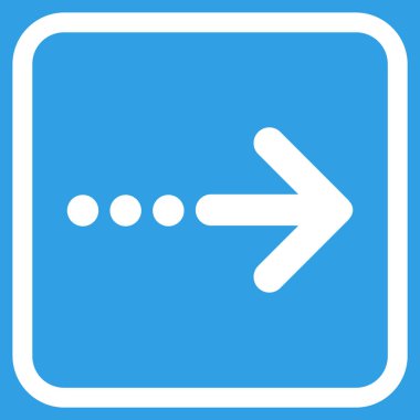 Doğru vektör simgesi bir çerçevede göndermek