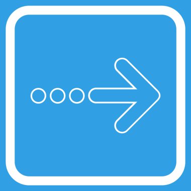 Doğru vektör simgesi bir çerçevede göndermek