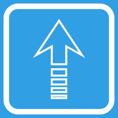 Vektör simgesi bir çerçeve içinde gönder