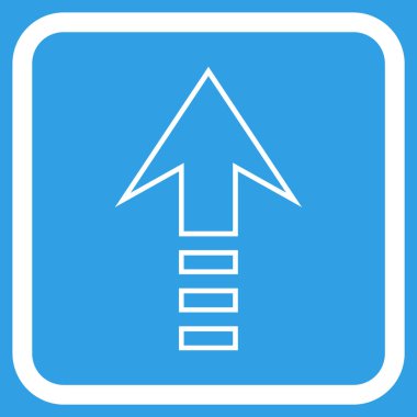 Vektör simgesi bir çerçeve içinde gönder