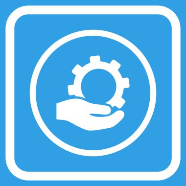 Hizmet vektör simgesi bir çerçeve içinde