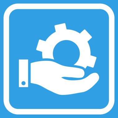 Hizmet vektör simgesi bir çerçeve içinde