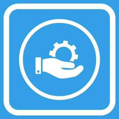 Hizmet vektör simgesi bir çerçeve içinde