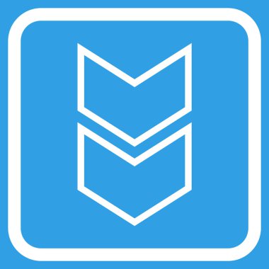 Vektör simgesi bir çerçeve içinde aşağı kaydır