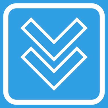 Vektör simgesi bir çerçeve içinde aşağı kaydır