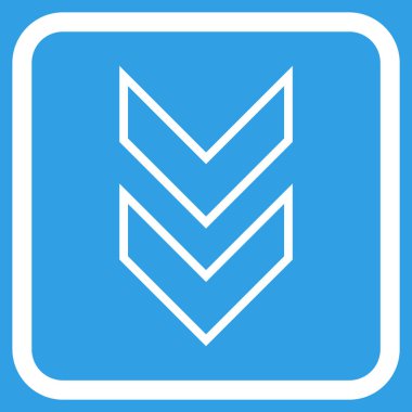 Vektör simgesi bir çerçeve içinde aşağı kaydır