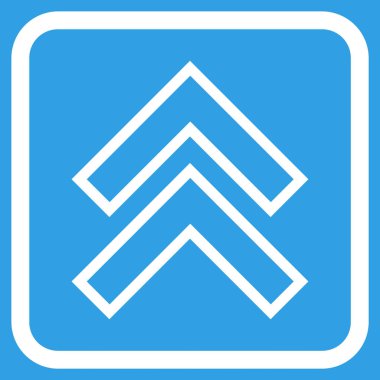 Vektör simgesi bir çerçeve içinde yukarı kayması