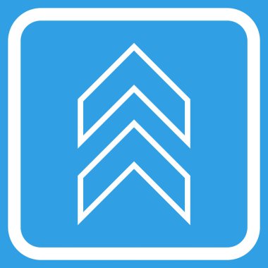 Vektör simgesi bir çerçeve içinde yukarı kayması