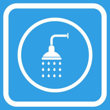 Duş vektör simgesi bir çerçeve içinde