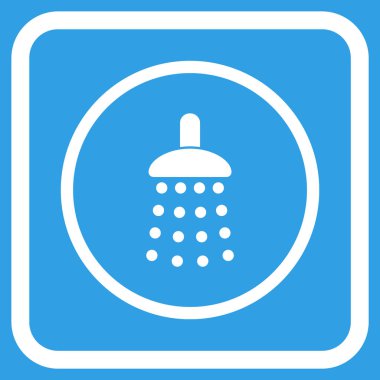 Duş vektör simgesi bir çerçeve içinde