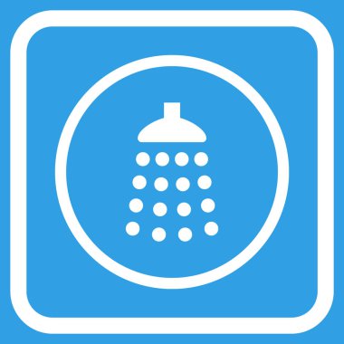 Duş vektör simgesi bir çerçeve içinde