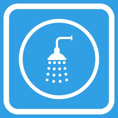 Duş vektör simgesi bir çerçeve içinde