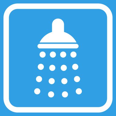 Duş vektör simgesi bir çerçeve içinde