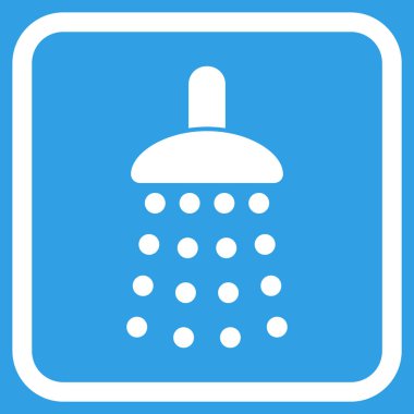 Duş vektör simgesi bir çerçeve içinde