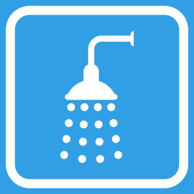 Duş vektör simgesi bir çerçeve içinde