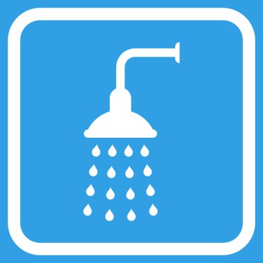 Duş vektör simgesi bir çerçeve içinde