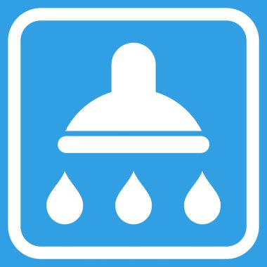 Duş vektör simgesi bir çerçeve içinde