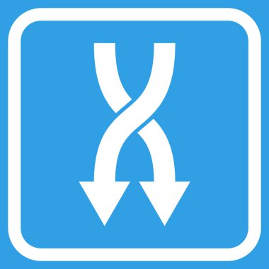 Vektör simgesi aşağı okları bir çerçevede shuffle