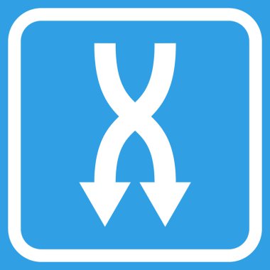 Vektör simgesi aşağı okları bir çerçevede shuffle