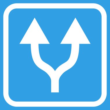 Vektör simgesi bir çerçeve içinde yukarı okları bölme