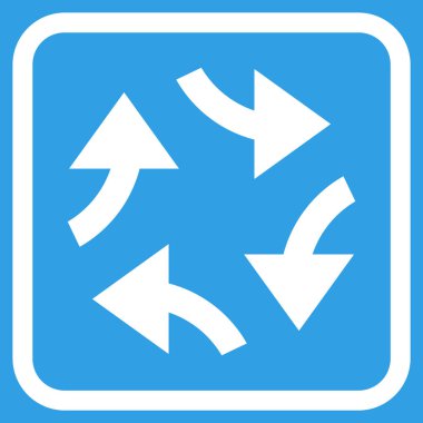 Oklar vektör simgesi bir çerçevede girdap