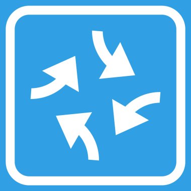 Oklar vektör simgesi bir çerçevede girdap