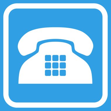 Sesi telefon vektör simgesi bir çerçeve içinde