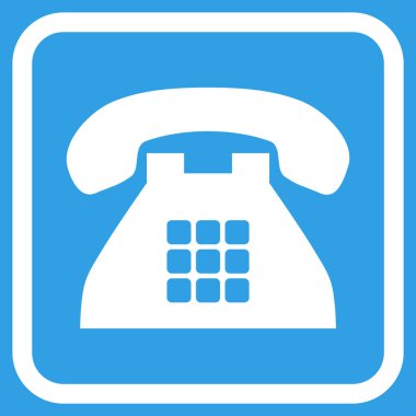 Sesi telefon vektör simgesi bir çerçeve içinde