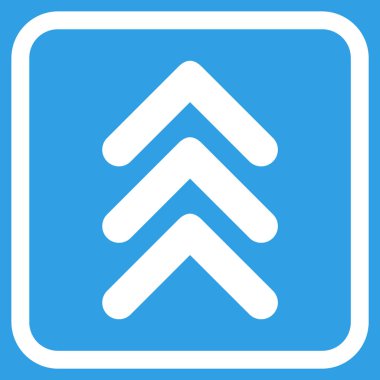 Vektör simgesi bir çerçeve içinde yukarı çift ok ucu