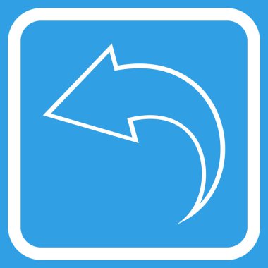 Vektör simgesi bir çerçeve içinde geri al