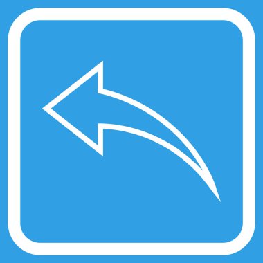 Vektör simgesi bir çerçeve içinde geri al