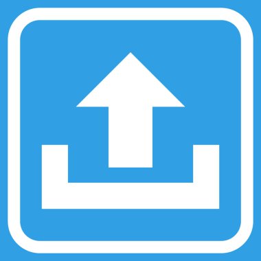 Vektör simgesi bir çerçeve içinde upload