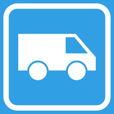 Van vektör simgesi bir çerçeve içinde