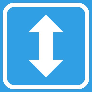 Dikey Exchange oklar bir çerçeve içinde simge vektör