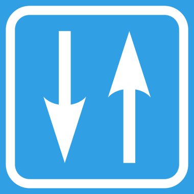 Dikey Exchange oklar bir çerçeve içinde simge vektör