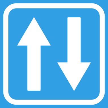 Dikey Çevir ok simge bir çerçeve içinde vektör