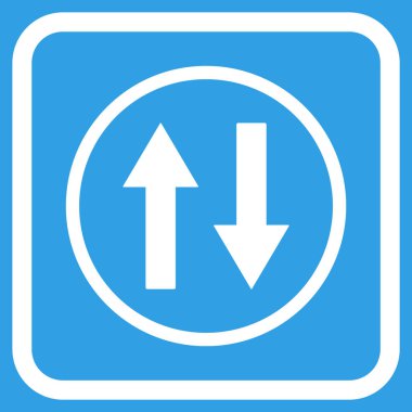 Dikey Çevir ok simge bir çerçeve içinde vektör