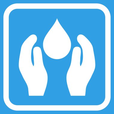 Su bakım vektör simgesi bir çerçeve içinde