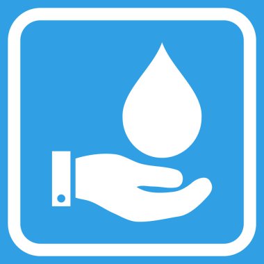 Su Servisi vektör simgesi bir çerçeve içinde