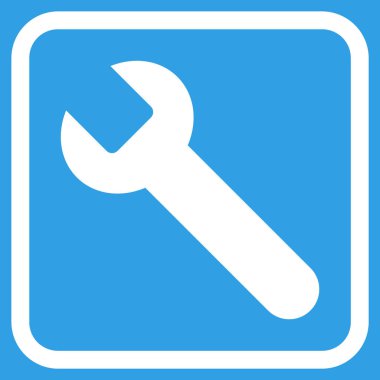 İngiliz anahtarı vektör simgesi bir çerçeve içinde