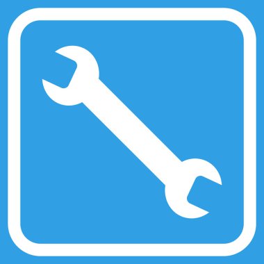 İngiliz anahtarı vektör simgesi bir çerçeve içinde