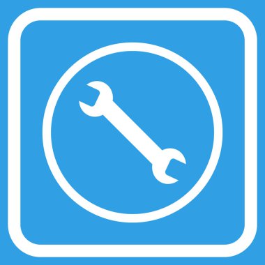 İngiliz anahtarı vektör simgesi bir çerçeve içinde