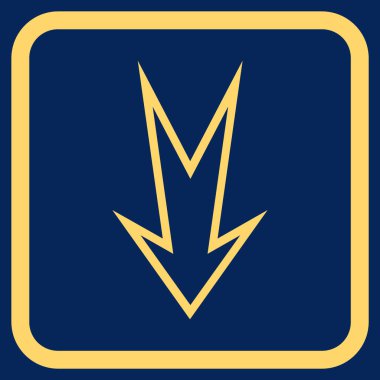 Vektör simgesi bir çerçeve içinde aşağı ok