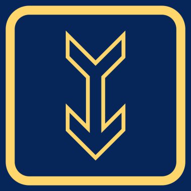 Vektör simgesi bir çerçeve içinde aşağı ok