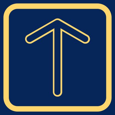 Vektör simgesi bir çerçeve içinde yukarı ok