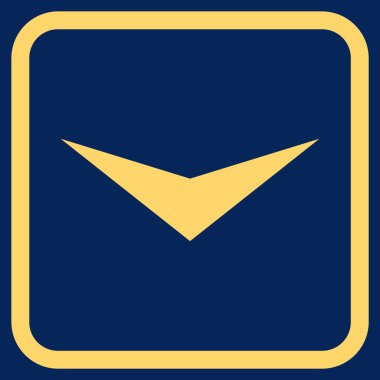 Vektör simgesi bir çerçeve içinde aşağı ok ucu