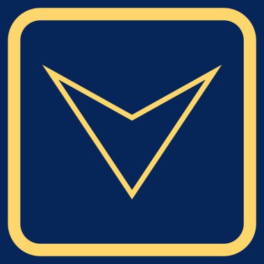 Vektör simgesi bir çerçeve içinde aşağı ok ucu