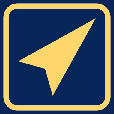 Ok ucu sağ yukarı vektör simgesi bir çerçeve içinde